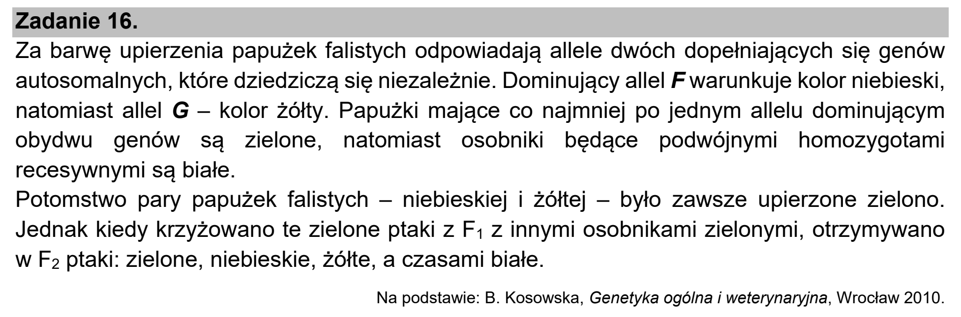 Matura dodatkowa, czerwiec 2021, wstęp zadania 16
