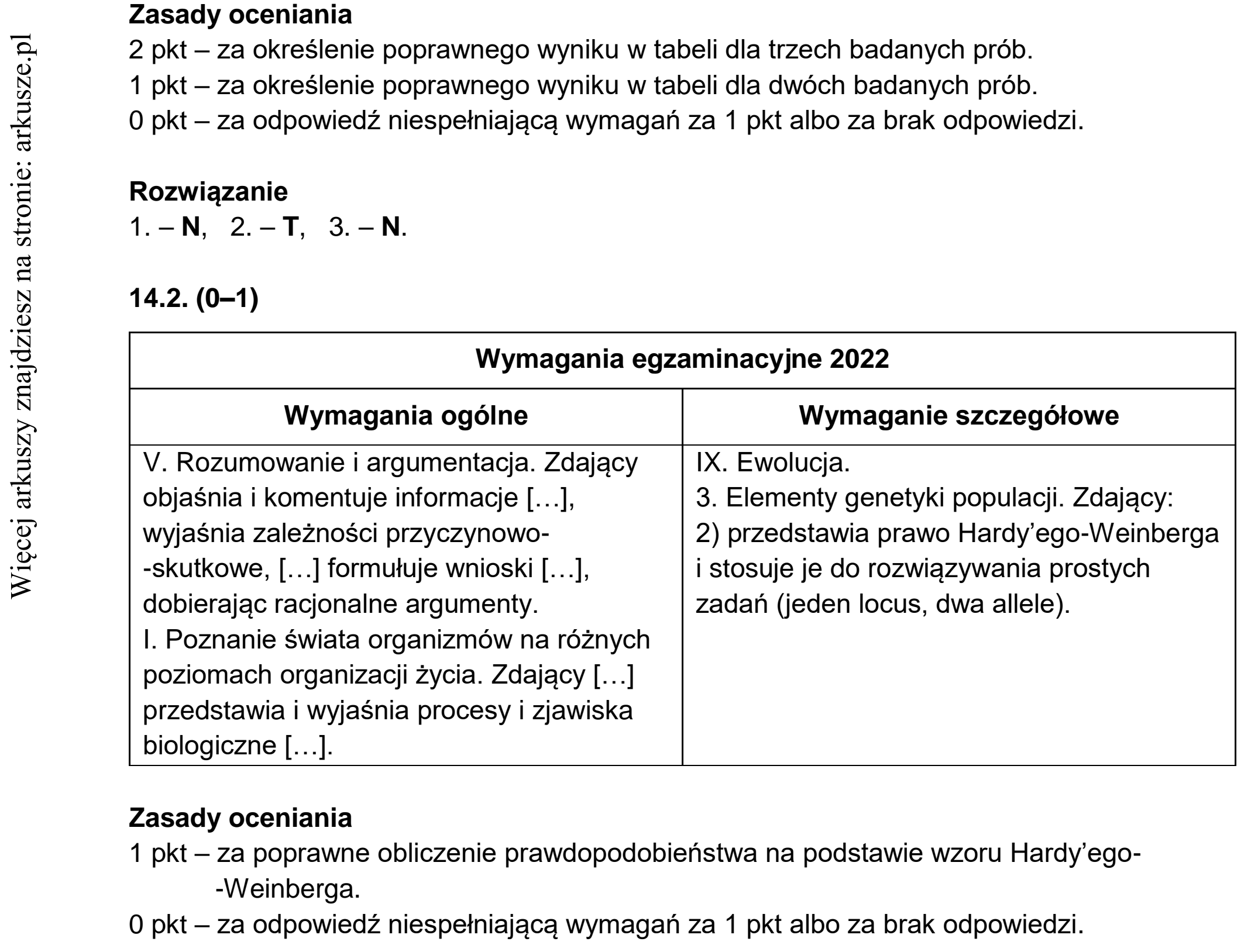 Matura dodatkowa, czerwiec 2022, odpowiedź do zadania 14.1, fragment 1