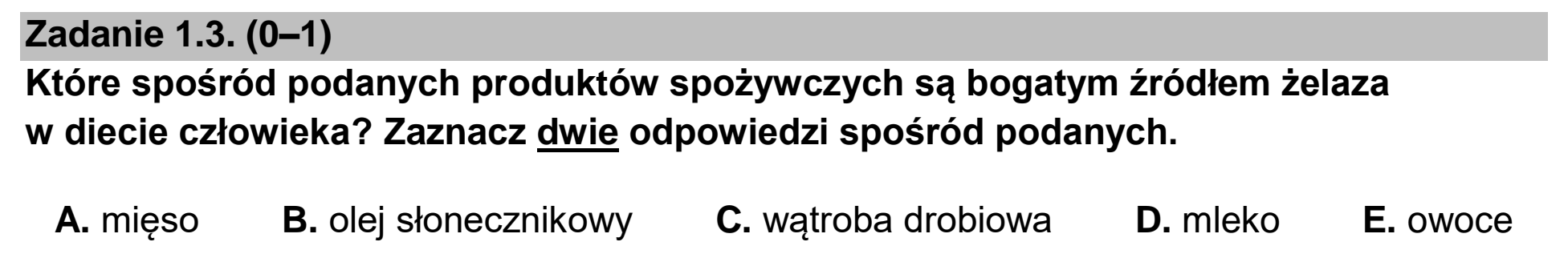 Matura dodatkowa, czerwiec 2022, zadanie 1.3