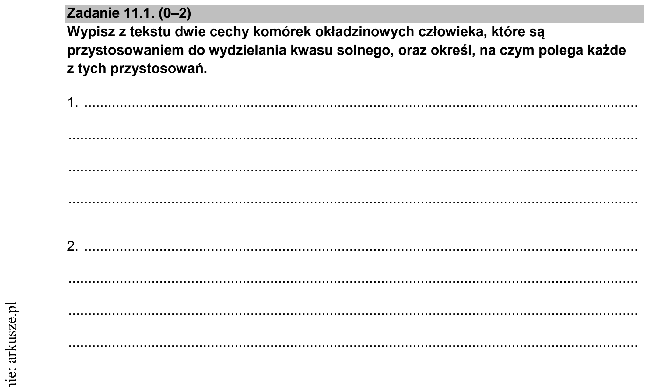 Matura dodatkowa, czerwiec 2022, zadanie 11.1