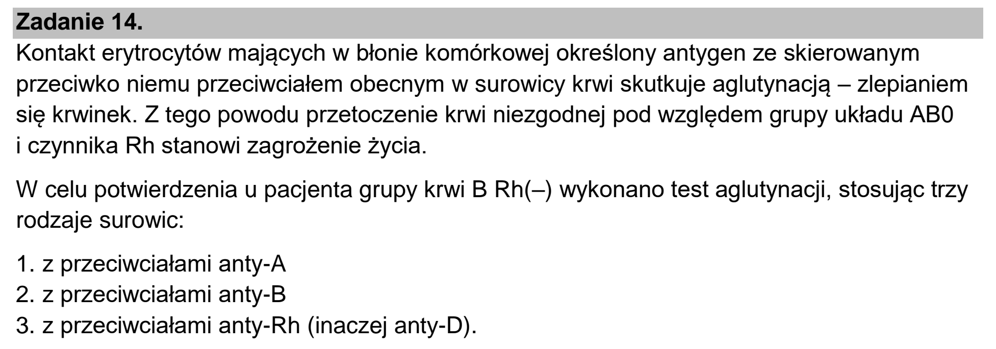 Matura dodatkowa, czerwiec 2022, wstęp zadania 14