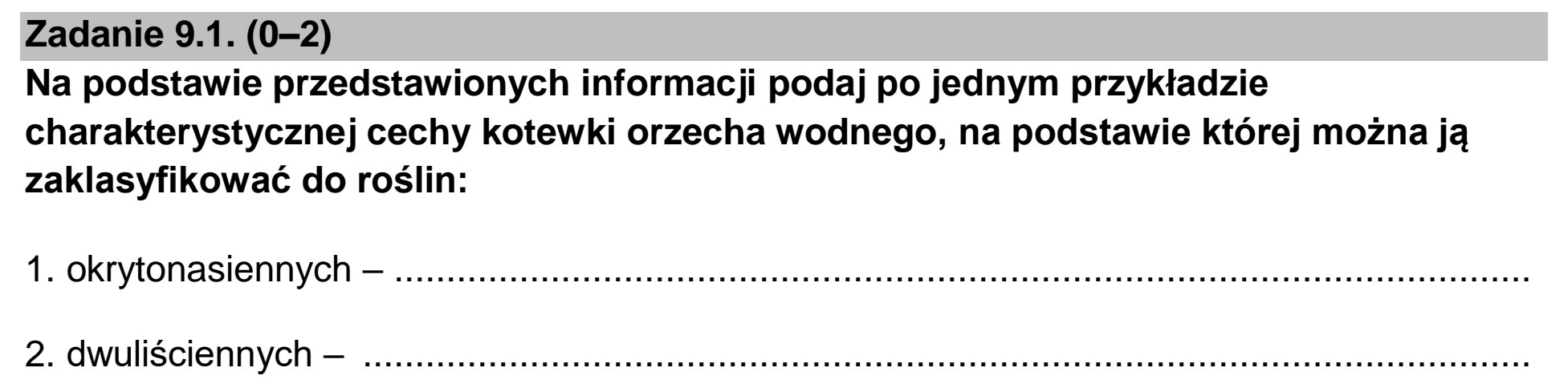 Matura dodatkowa, czerwiec 2023, zadanie 9.1
