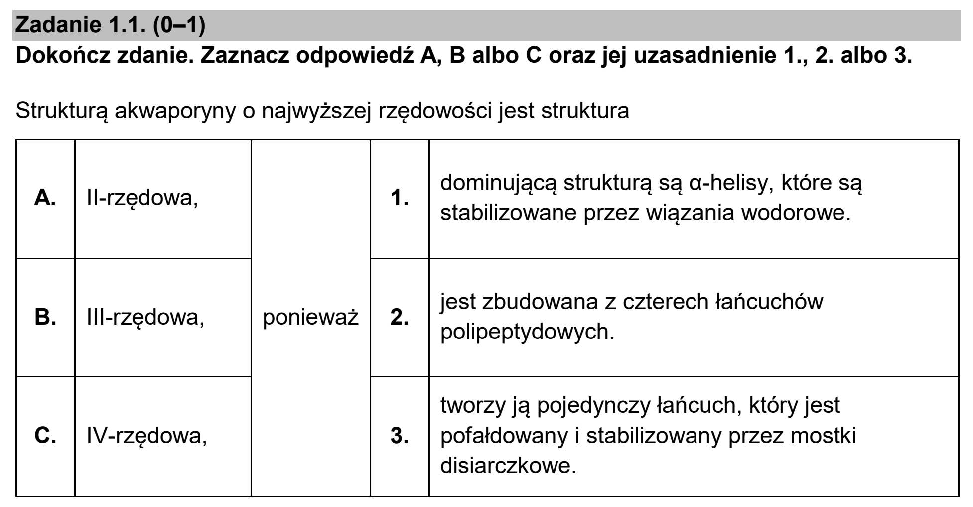 Matura dodatkowa, czerwiec 2024, zadanie 1.1