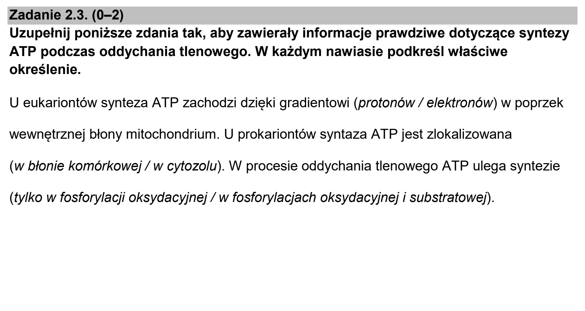 Matura dodatkowa, czerwiec 2024, zadanie 2.3