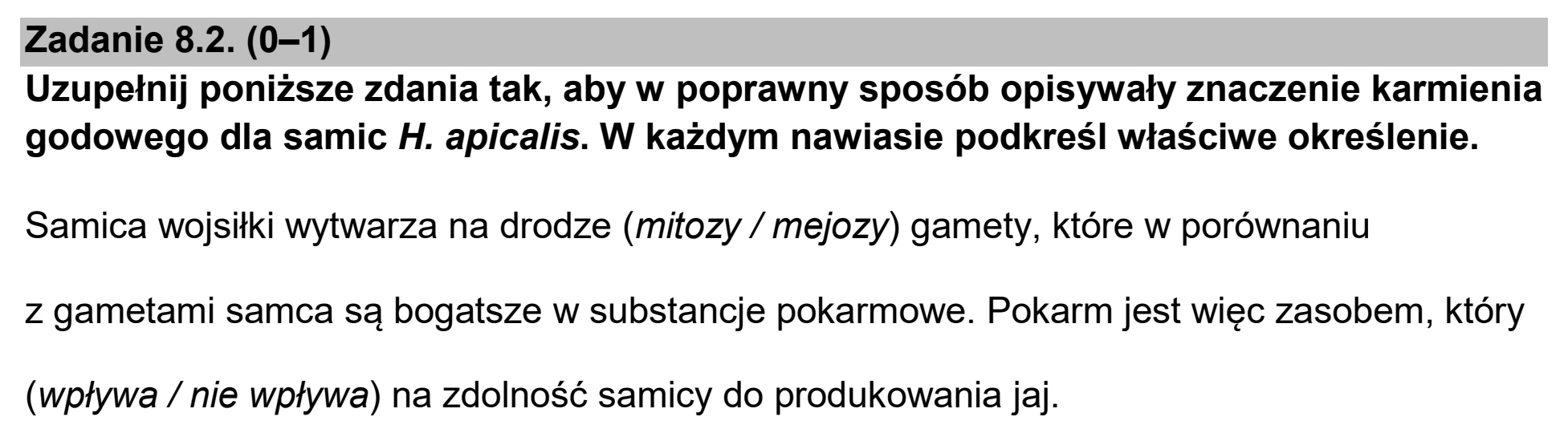 Matura dodatkowa, czerwiec 2024, zadanie 8.2