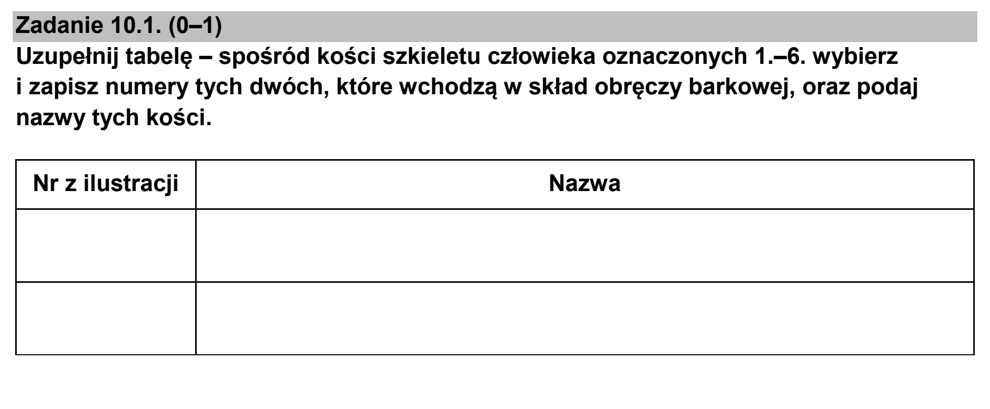 Matura dodatkowa, czerwiec 2025, zadanie 10.1