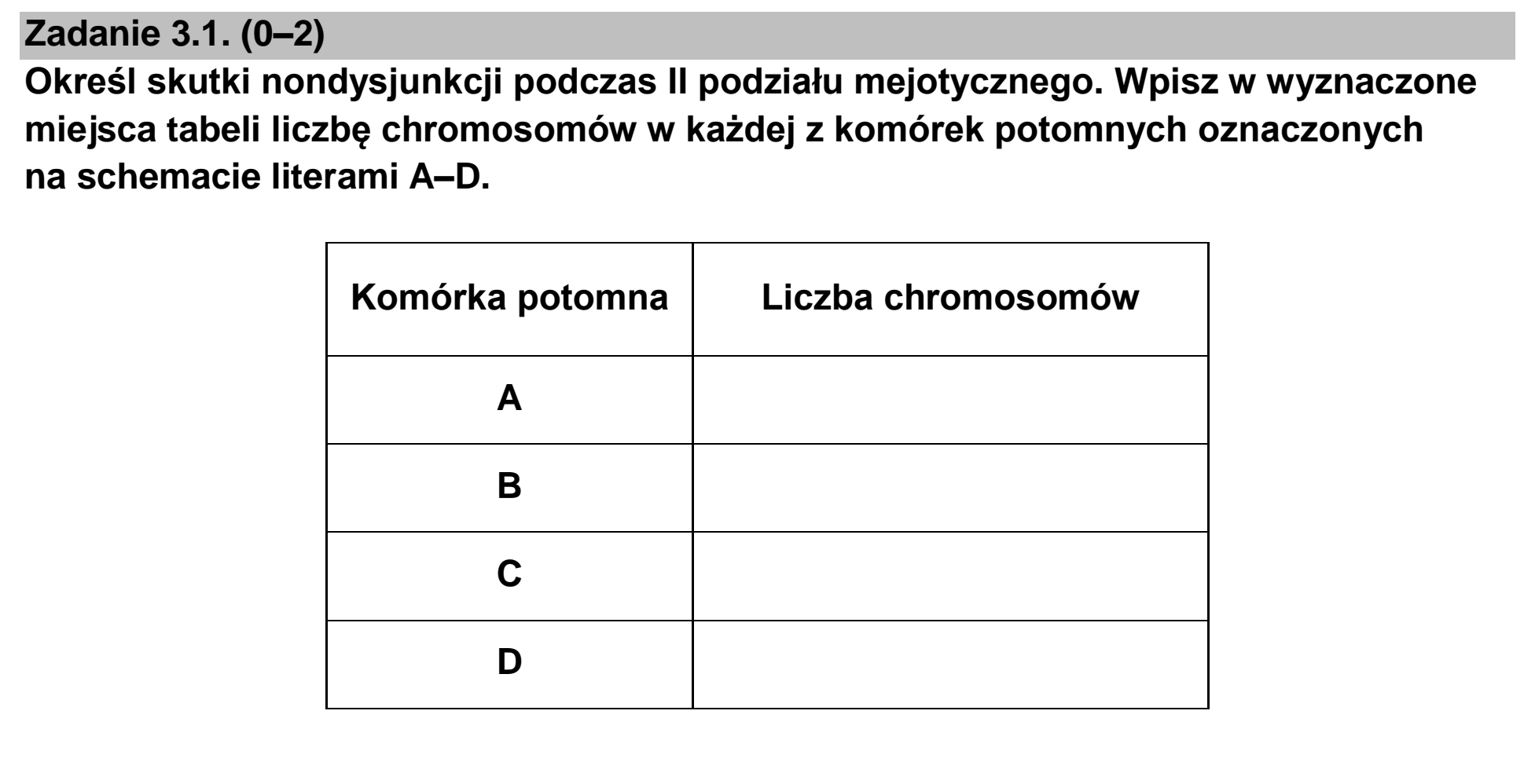 Matura dodatkowa, czerwiec 2026, zadanie 3.1