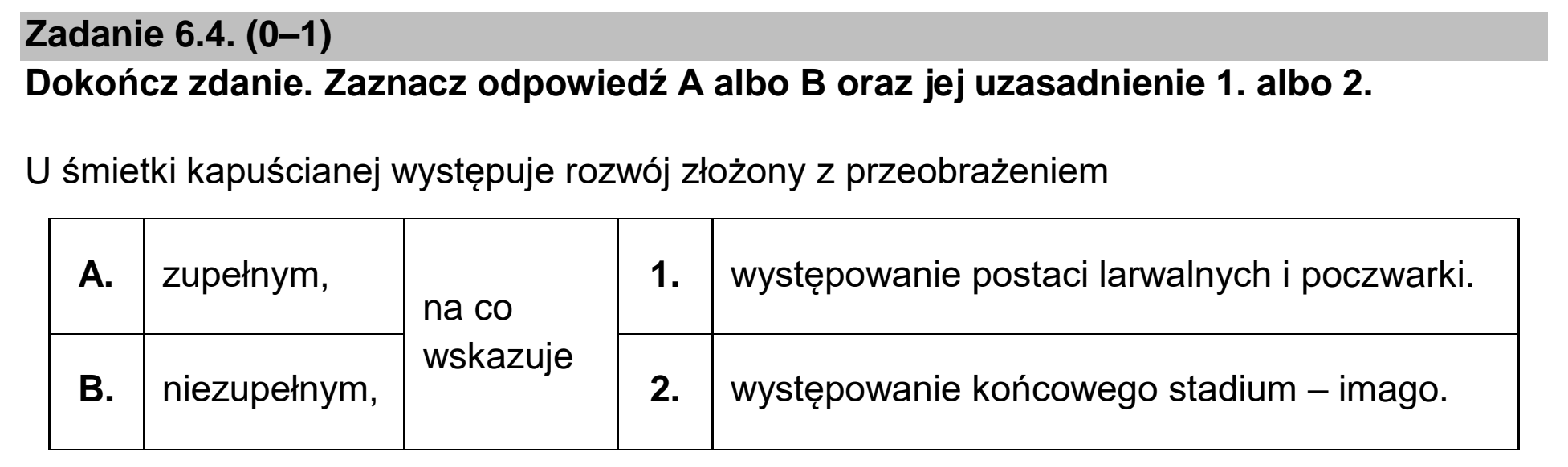 Matura dodatkowa, czerwiec 2026, zadanie 6.4