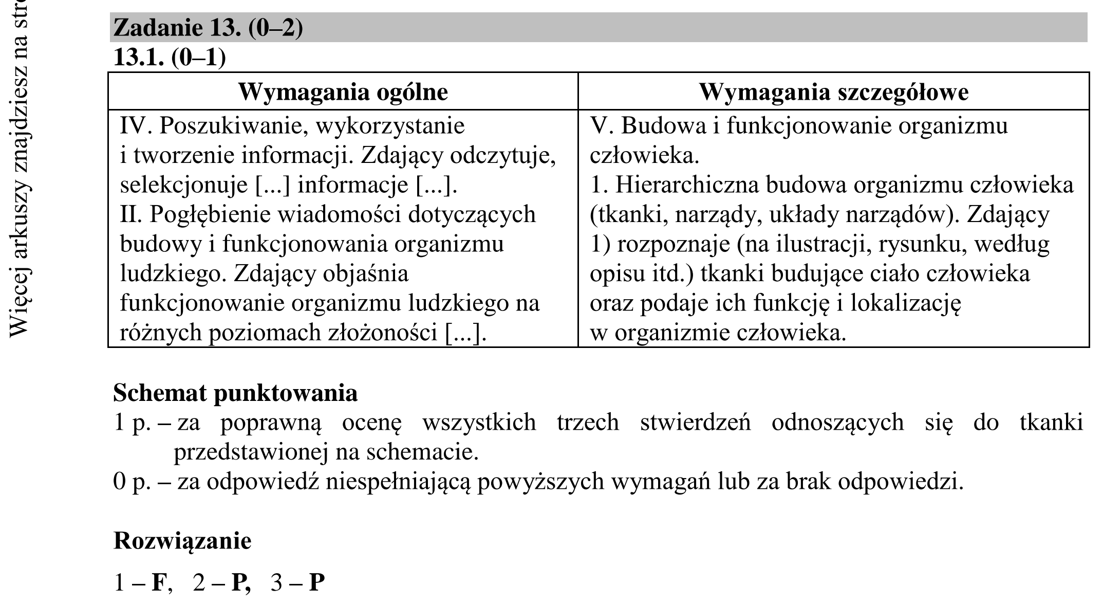 Matura dodatkowa, lipiec 2020, odpowiedź do zadania 13.1, fragment 1