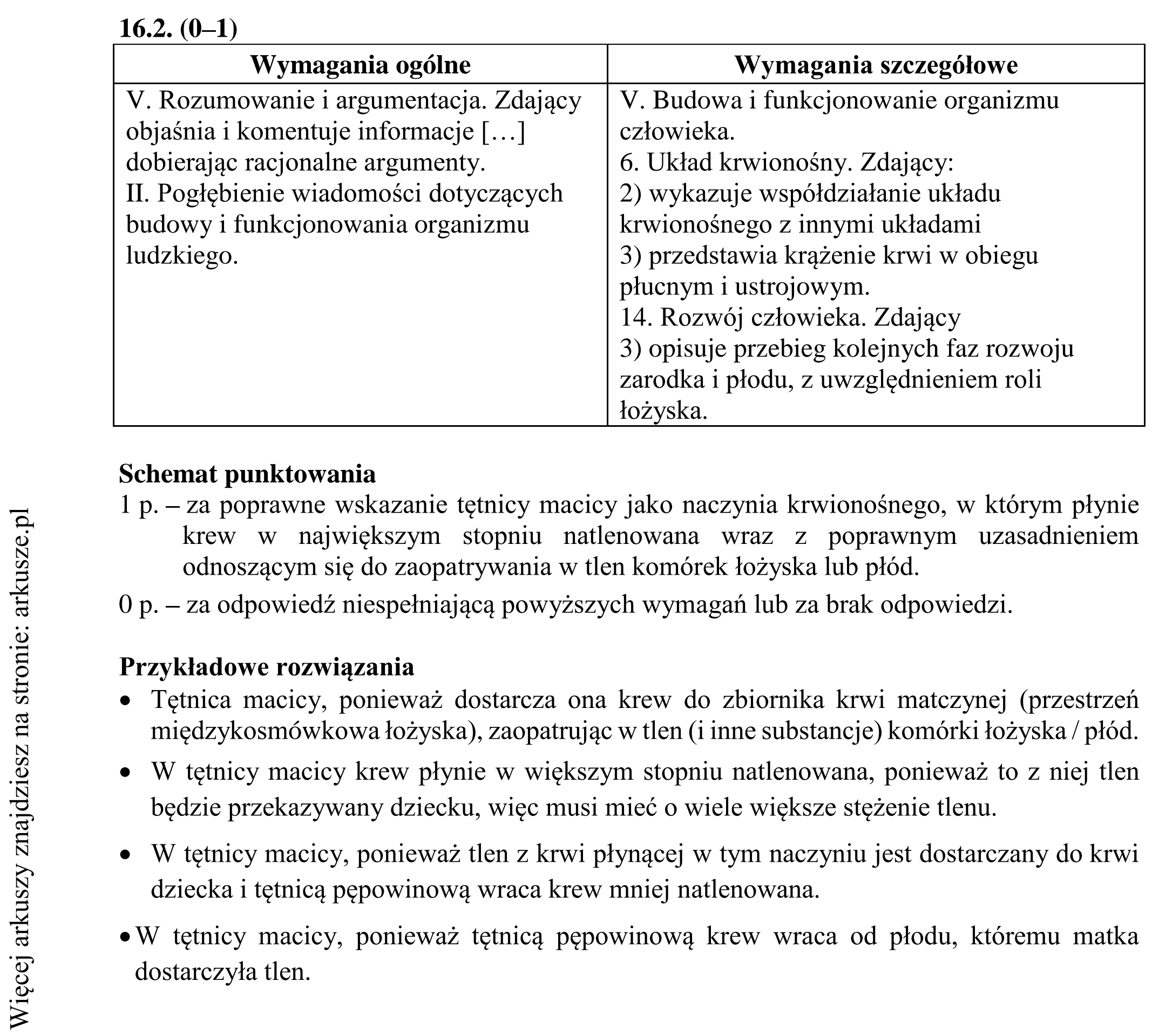 Matura dodatkowa, lipiec 2020, odpowiedź do zadania 16.1, fragment 2