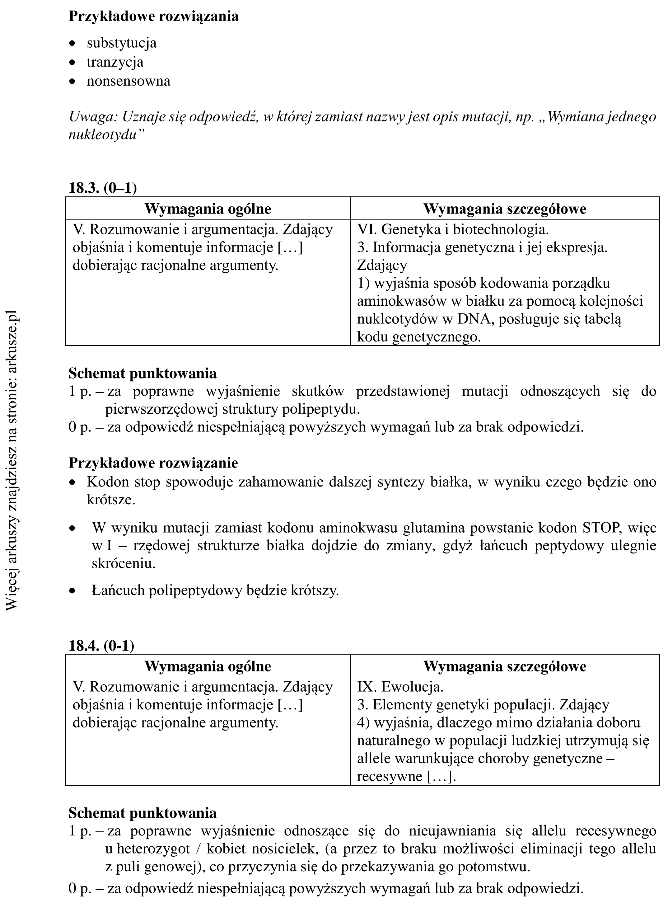 Matura dodatkowa, lipiec 2020, odpowiedź do zadania 18.1, fragment 2