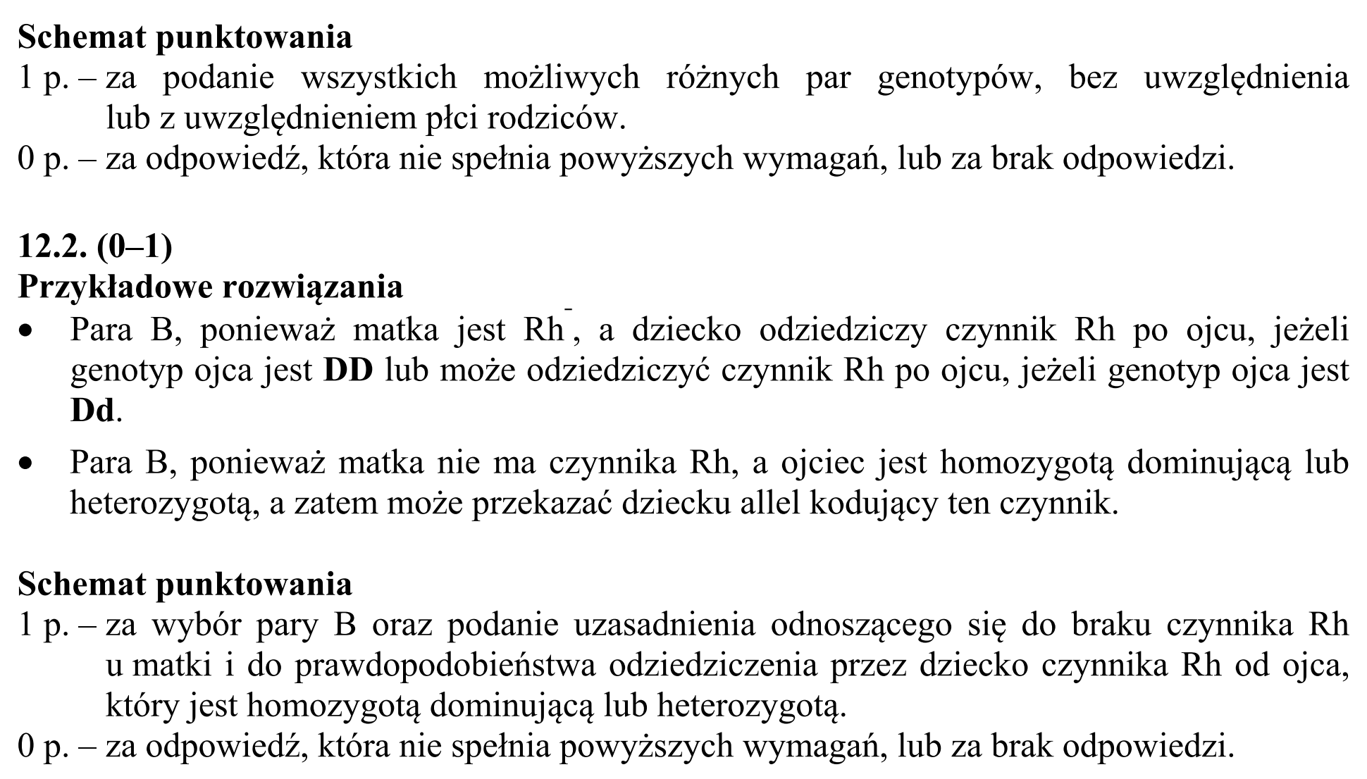 Matura, maj 2015, odpowiedź do zadania 12.1, fragment 2