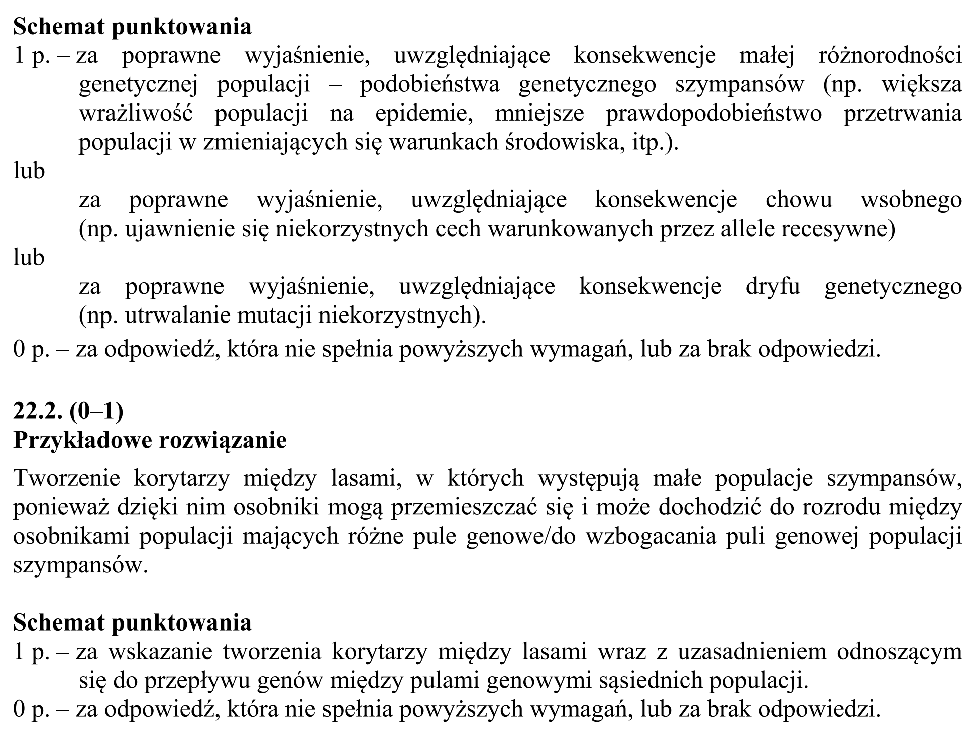 Matura, maj 2015, odpowiedź do zadania 22.1, fragment 2