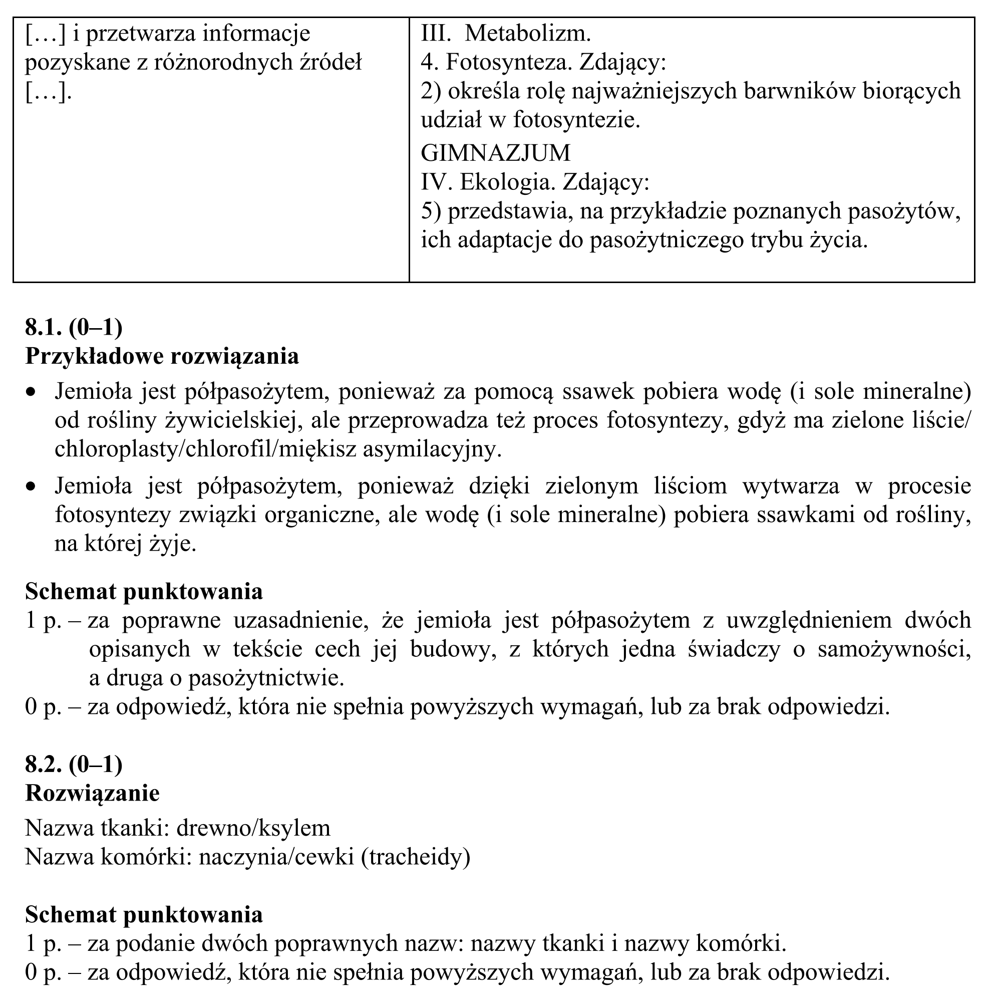 Matura, maj 2015, odpowiedź do zadania 8.1, fragment 2