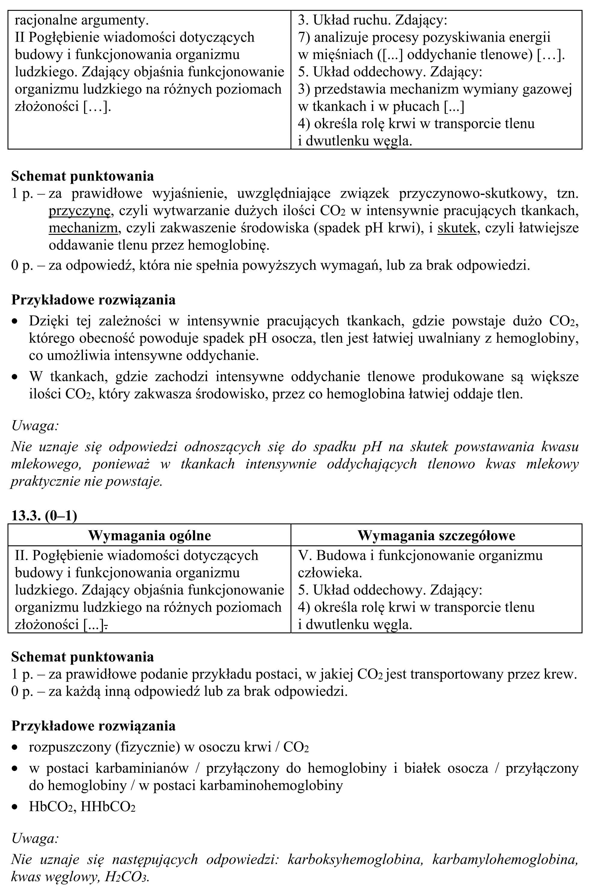 Matura, maj 2016, odpowiedź do zadania 13.1, fragment 2