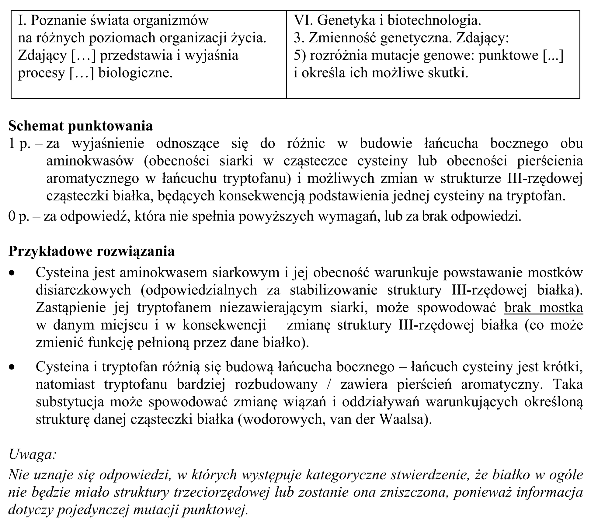 Matura, maj 2016, odpowiedź do zadania 18.1, fragment 2