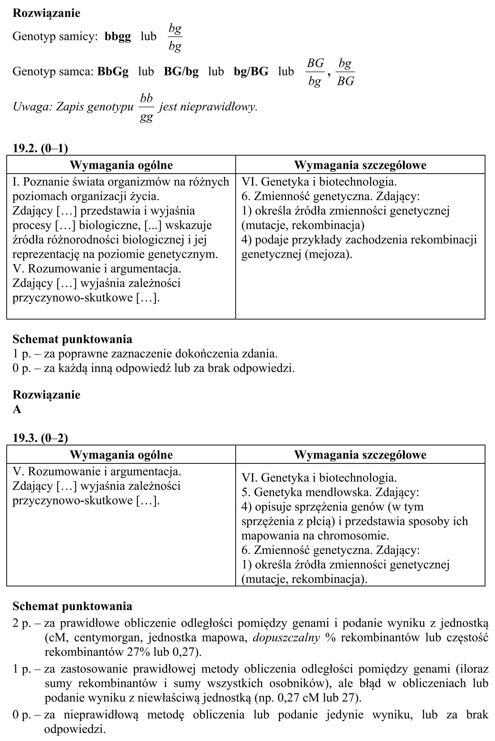 Matura, maj 2016, odpowiedź do zadania 19.1, fragment 2