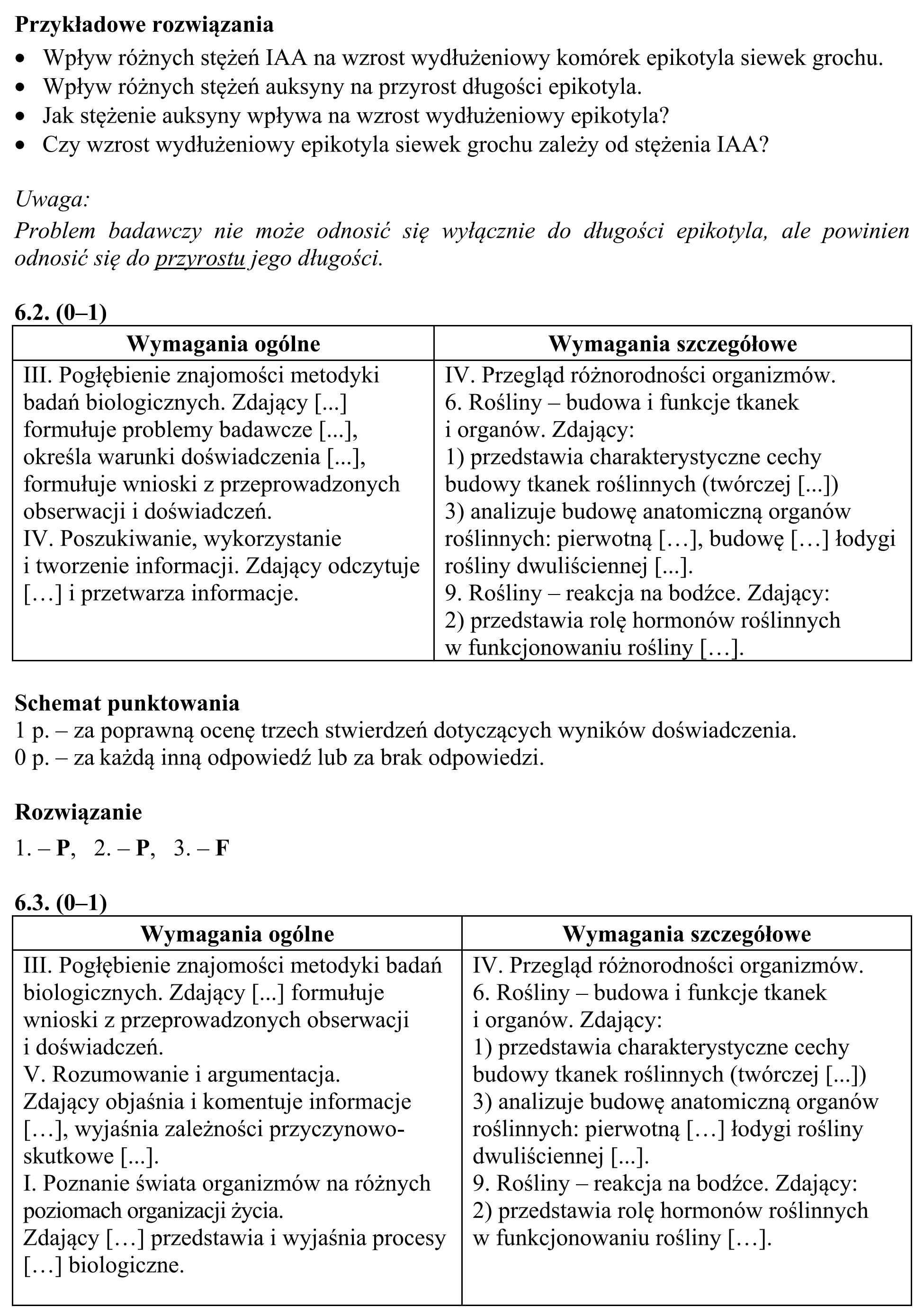 Matura, maj 2016, odpowiedź do zadania 6.1, fragment 2