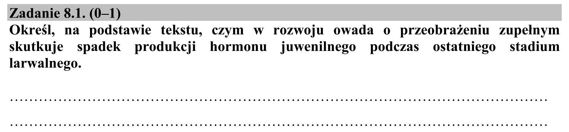 Matura, maj 2016, zadanie 8.1