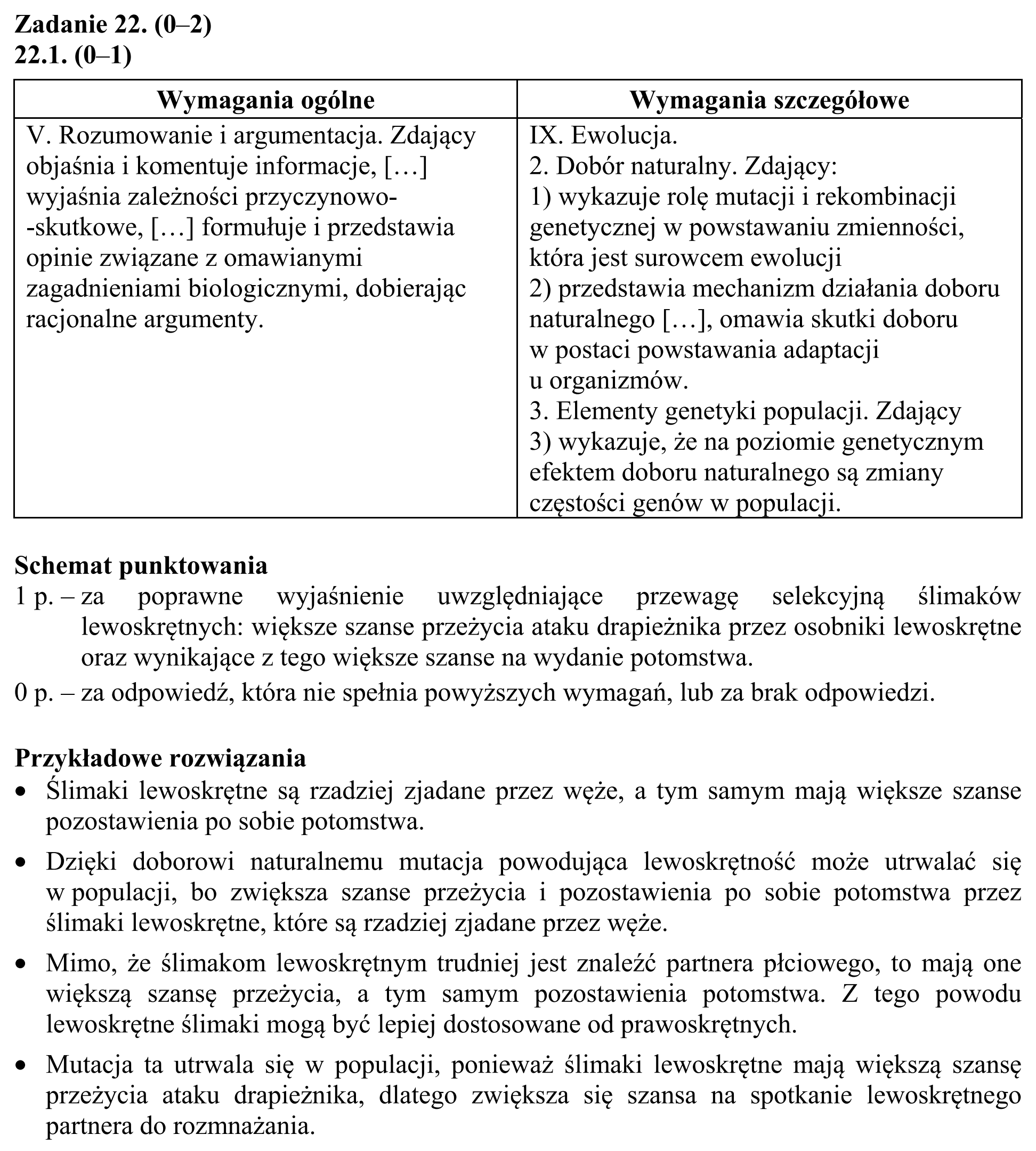 Matura, maj 2017, odpowiedź do zadania 22.1, fragment 1