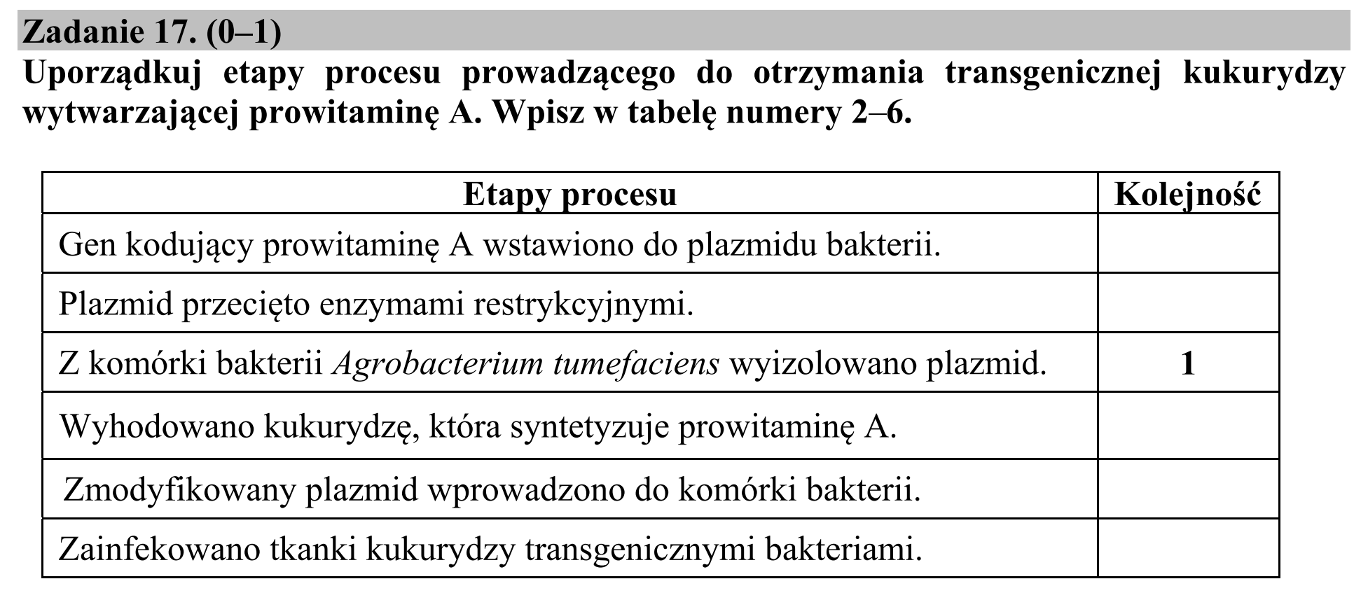 Matura, maj 2017, podgląd zadania 17