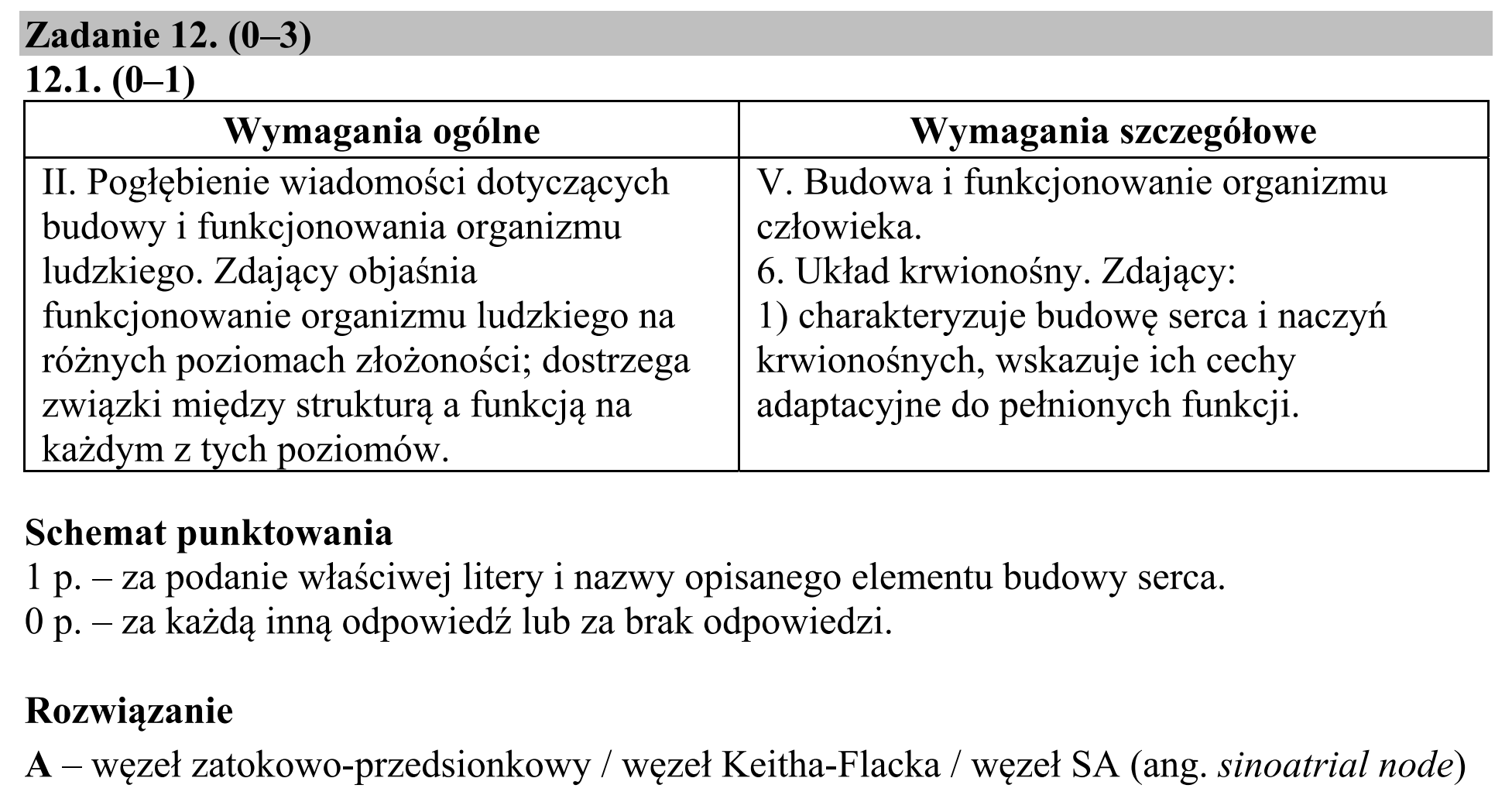 Matura, maj 2018, odpowiedź do zadania 12.1, fragment 1