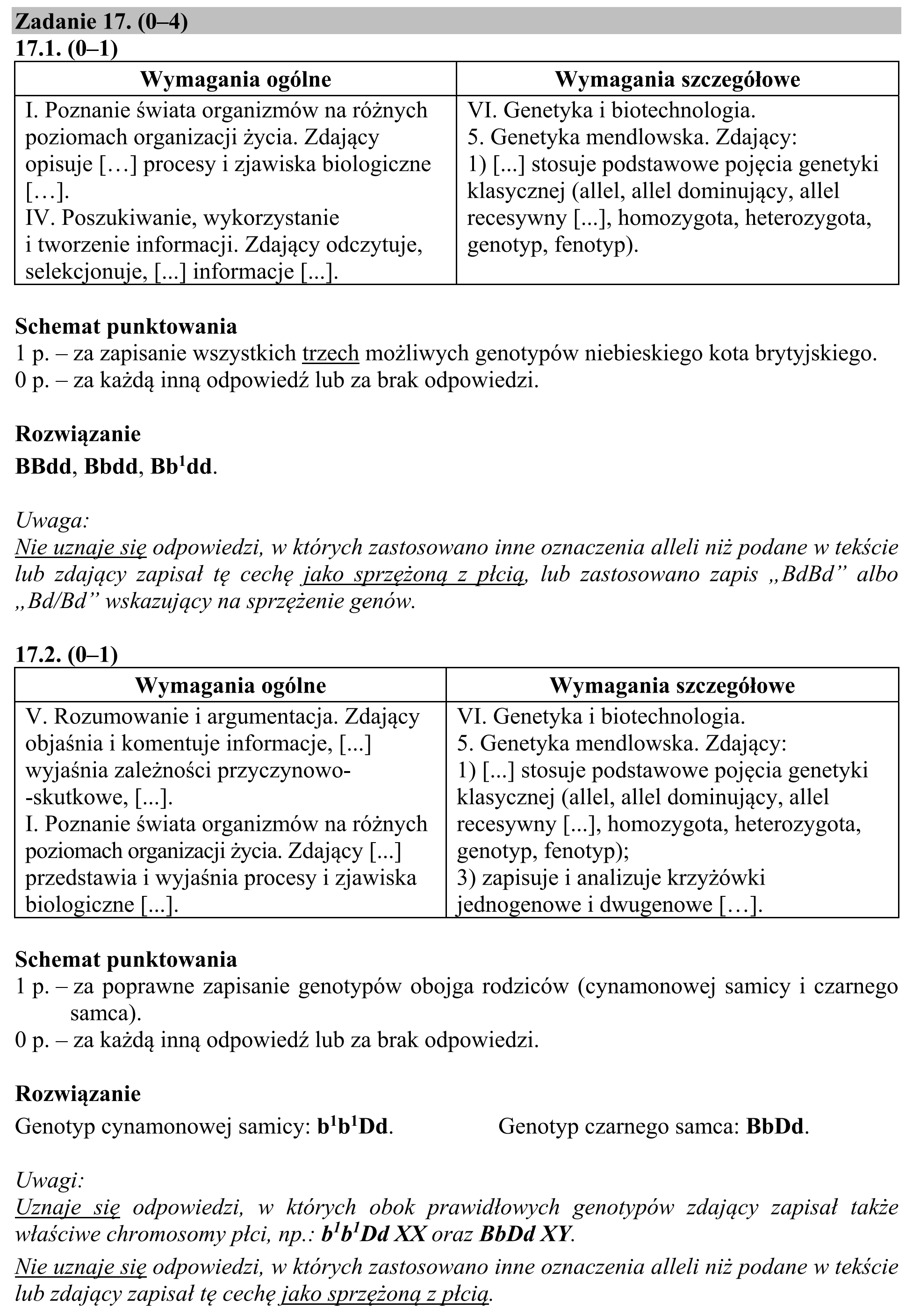 Matura, maj 2018, odpowiedź do zadania 17.1, fragment 1