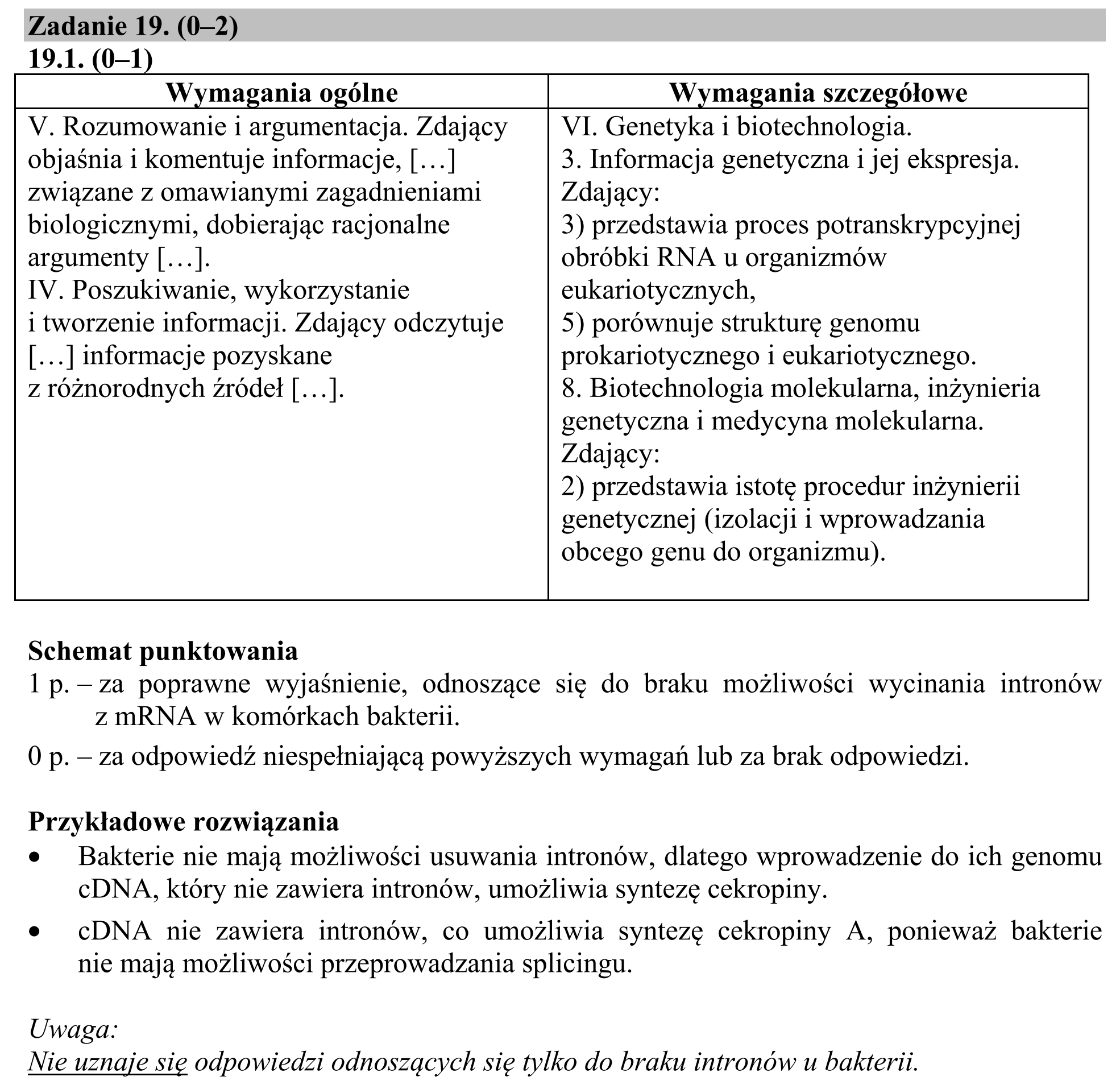 Matura, maj 2018, odpowiedź do zadania 19.1, fragment 1