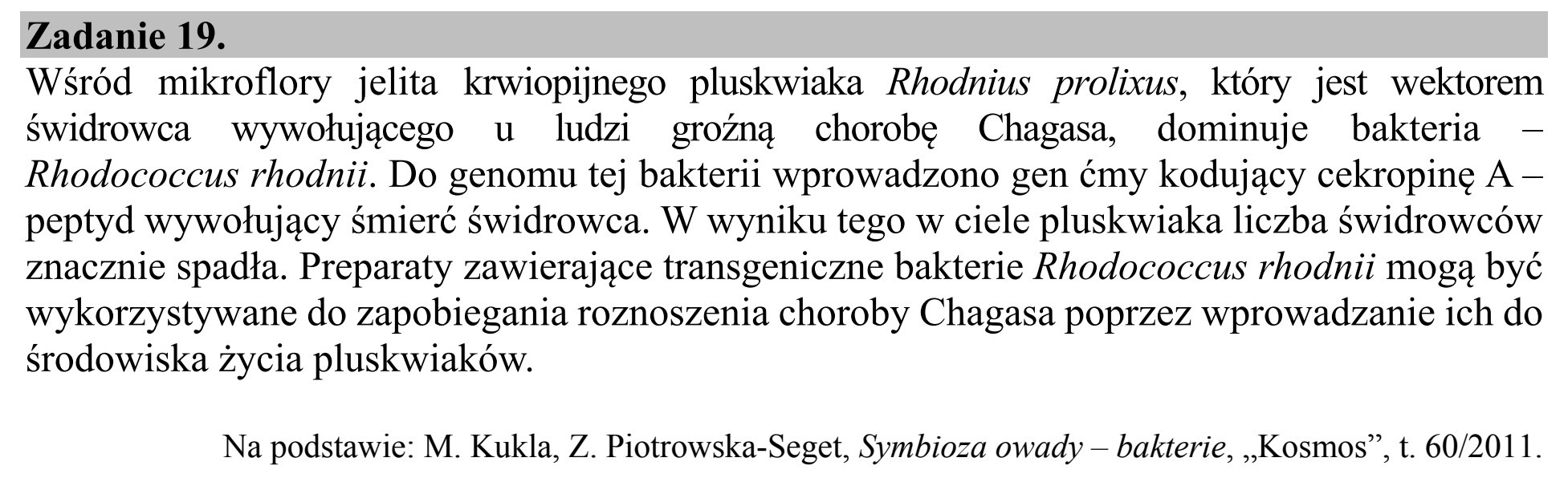 Matura, maj 2018, wstęp zadania 19