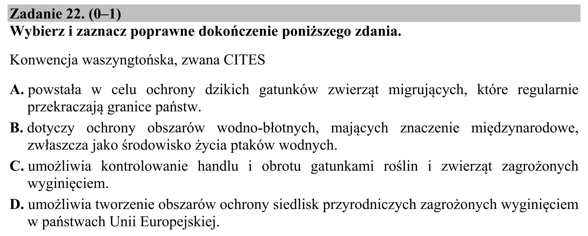 Matura, maj 2018, zadanie 22