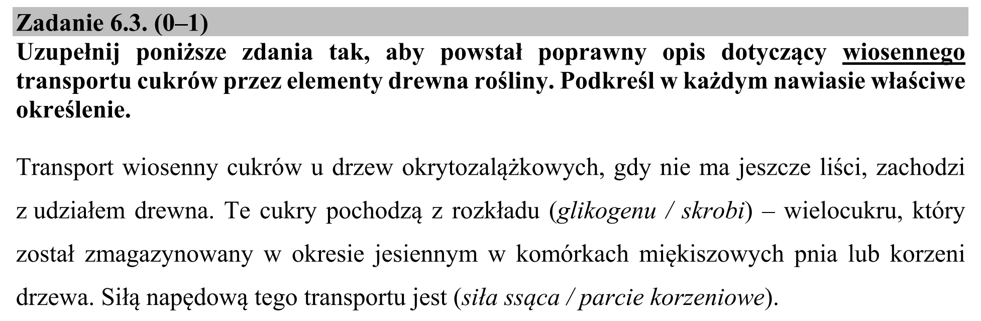 Matura, maj 2018, zadanie 6.3