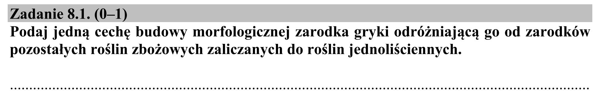 Matura, maj 2018, zadanie 8.1