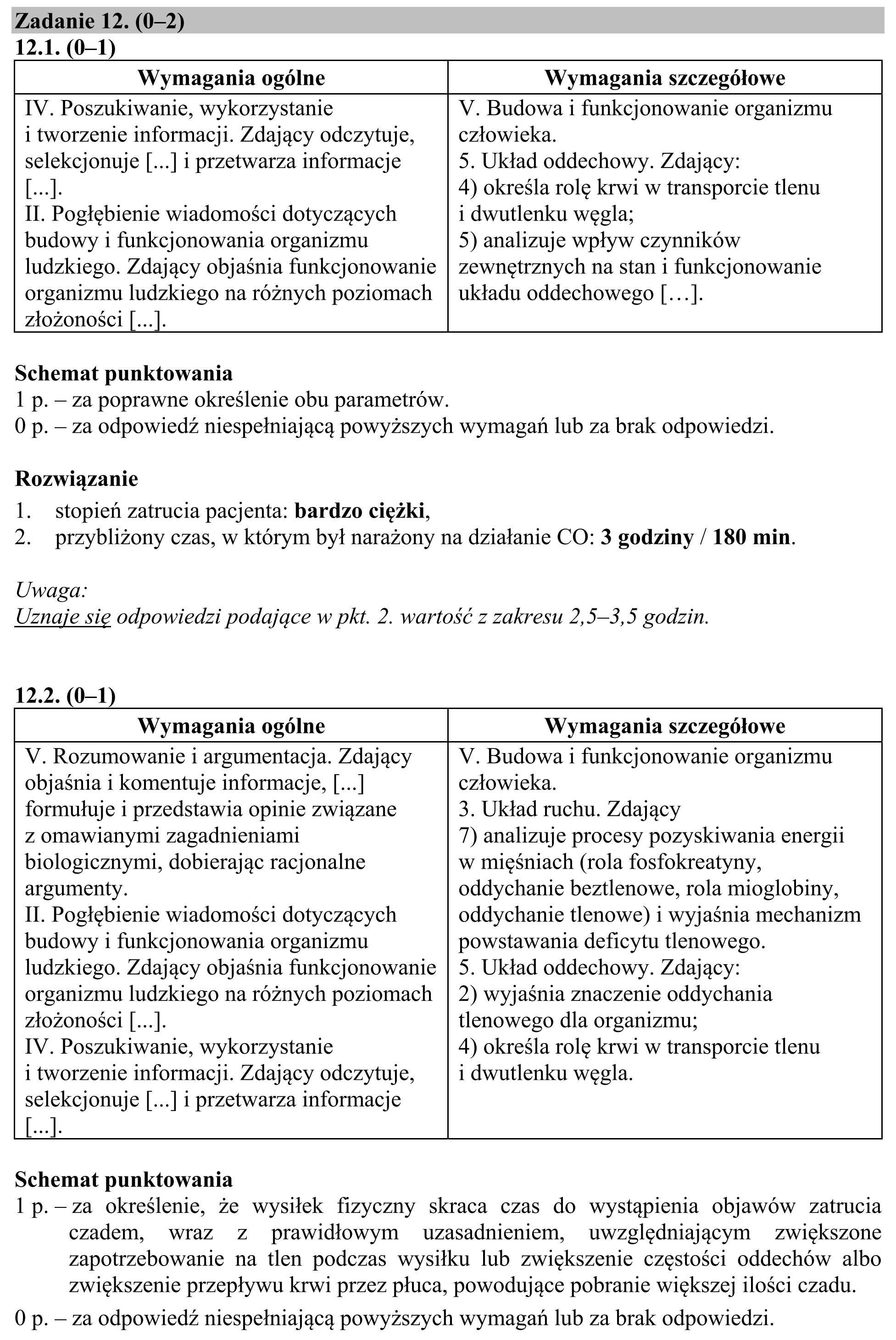 Matura, maj 2019, odpowiedź do zadania 12.1, fragment 1