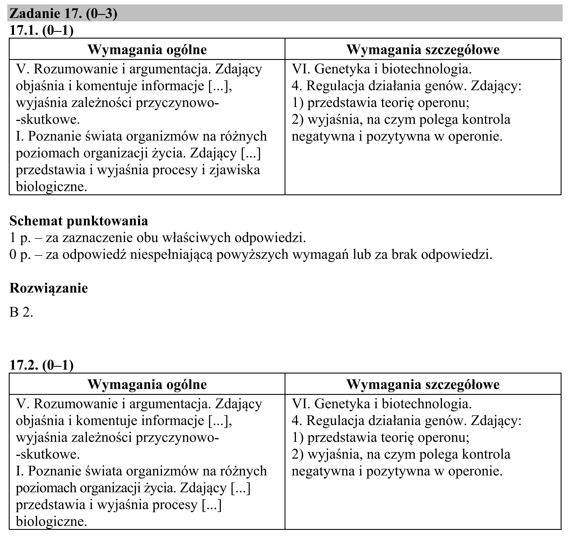 Matura, maj 2019, odpowiedź do zadania 17.1, fragment 1