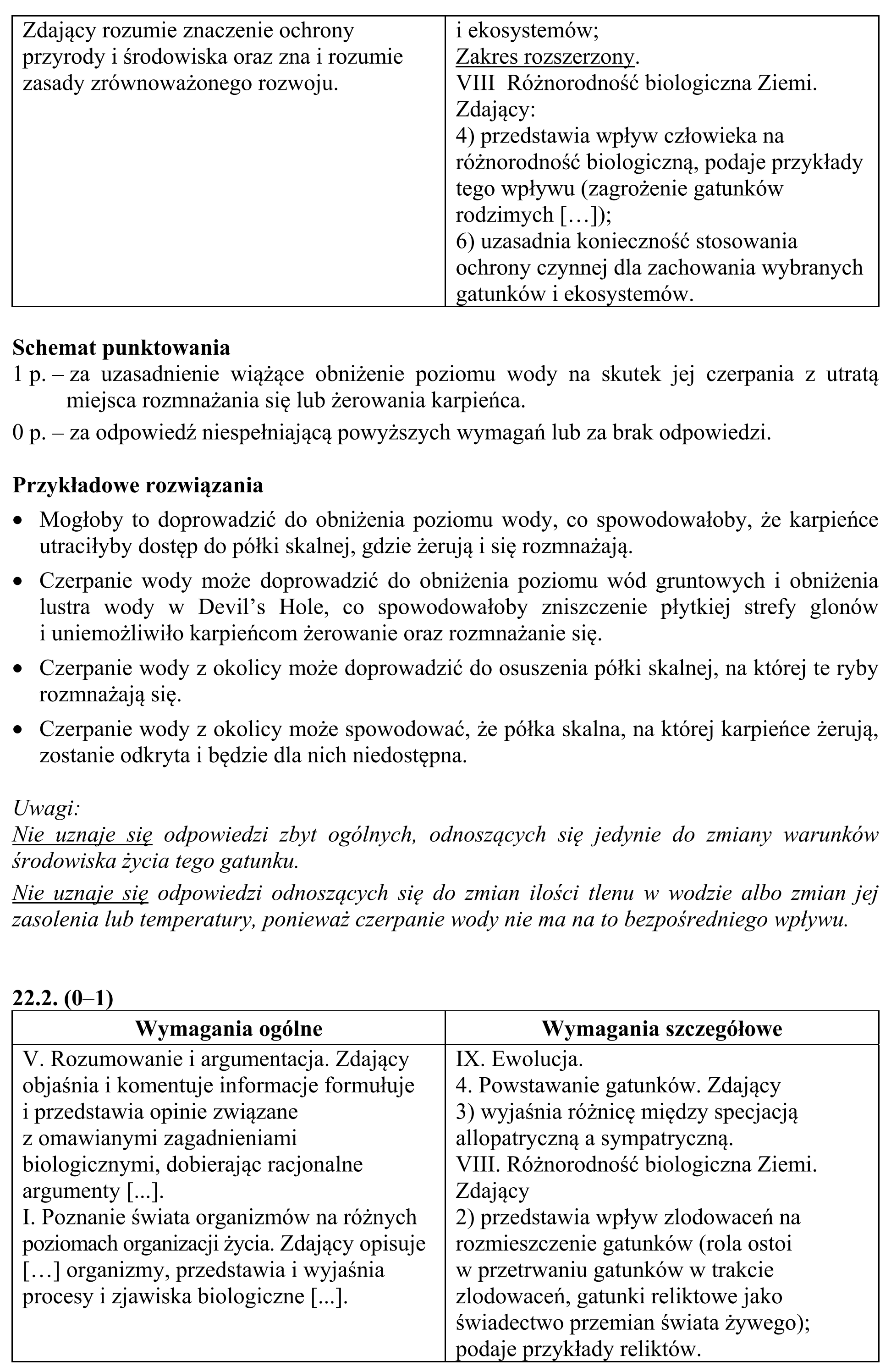Matura, maj 2019, odpowiedź do zadania 22.1, fragment 2