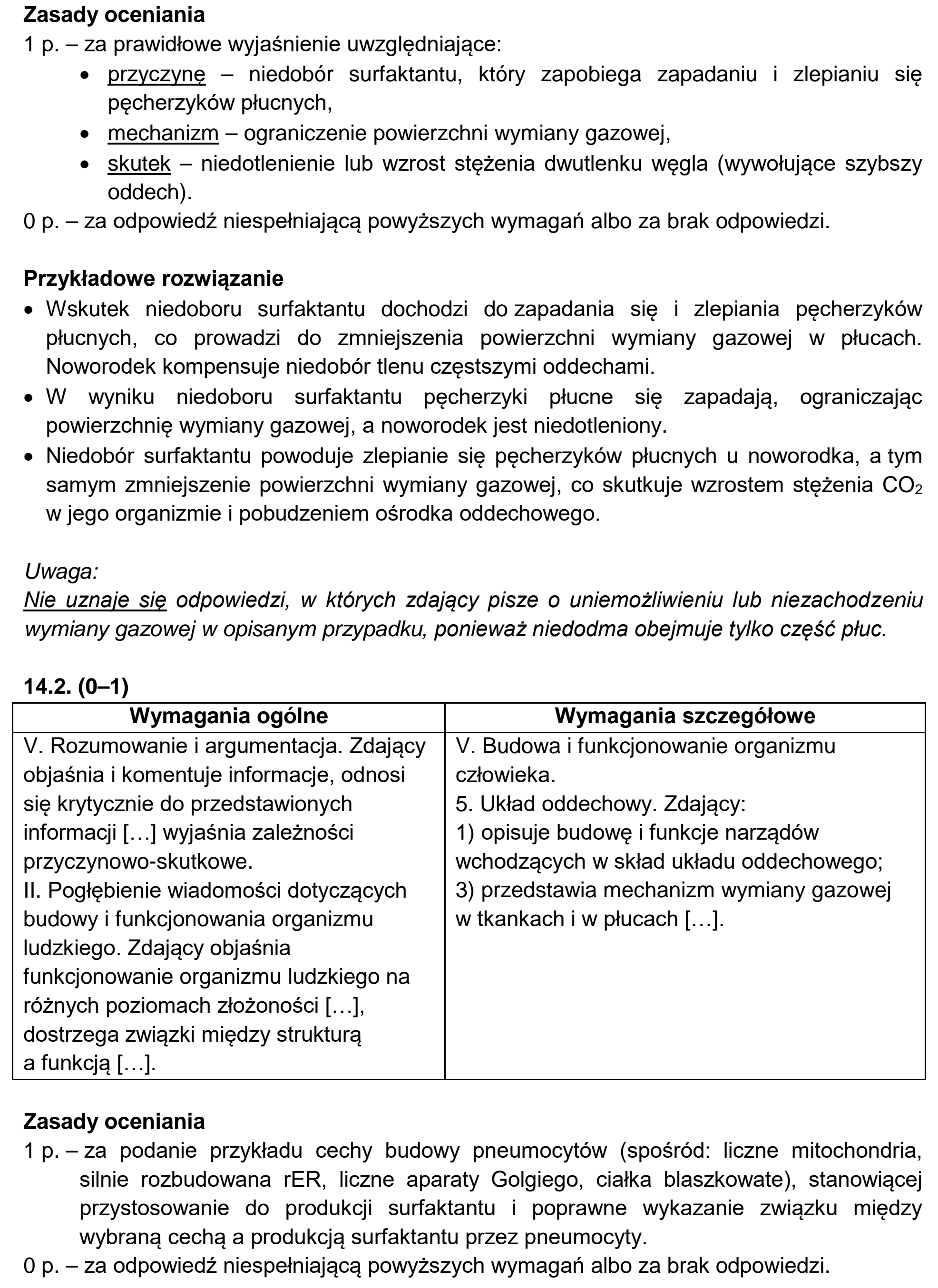 Matura, maj 2020, odpowiedź do zadania 14.1, fragment 1