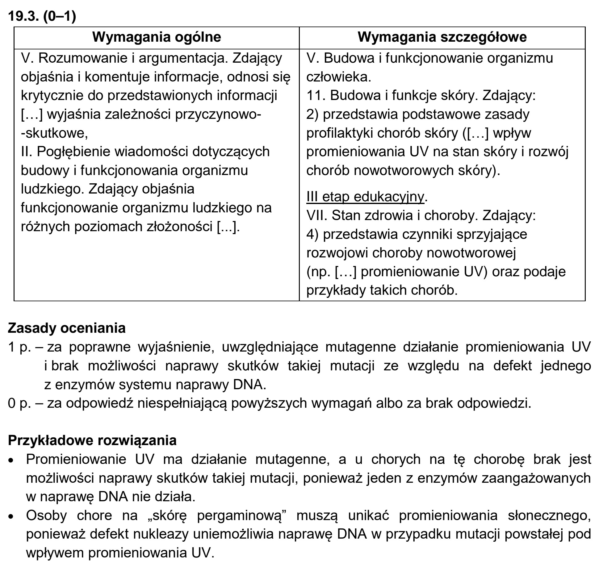 Matura, maj 2020, odpowiedź do zadania 19.1, fragment 2