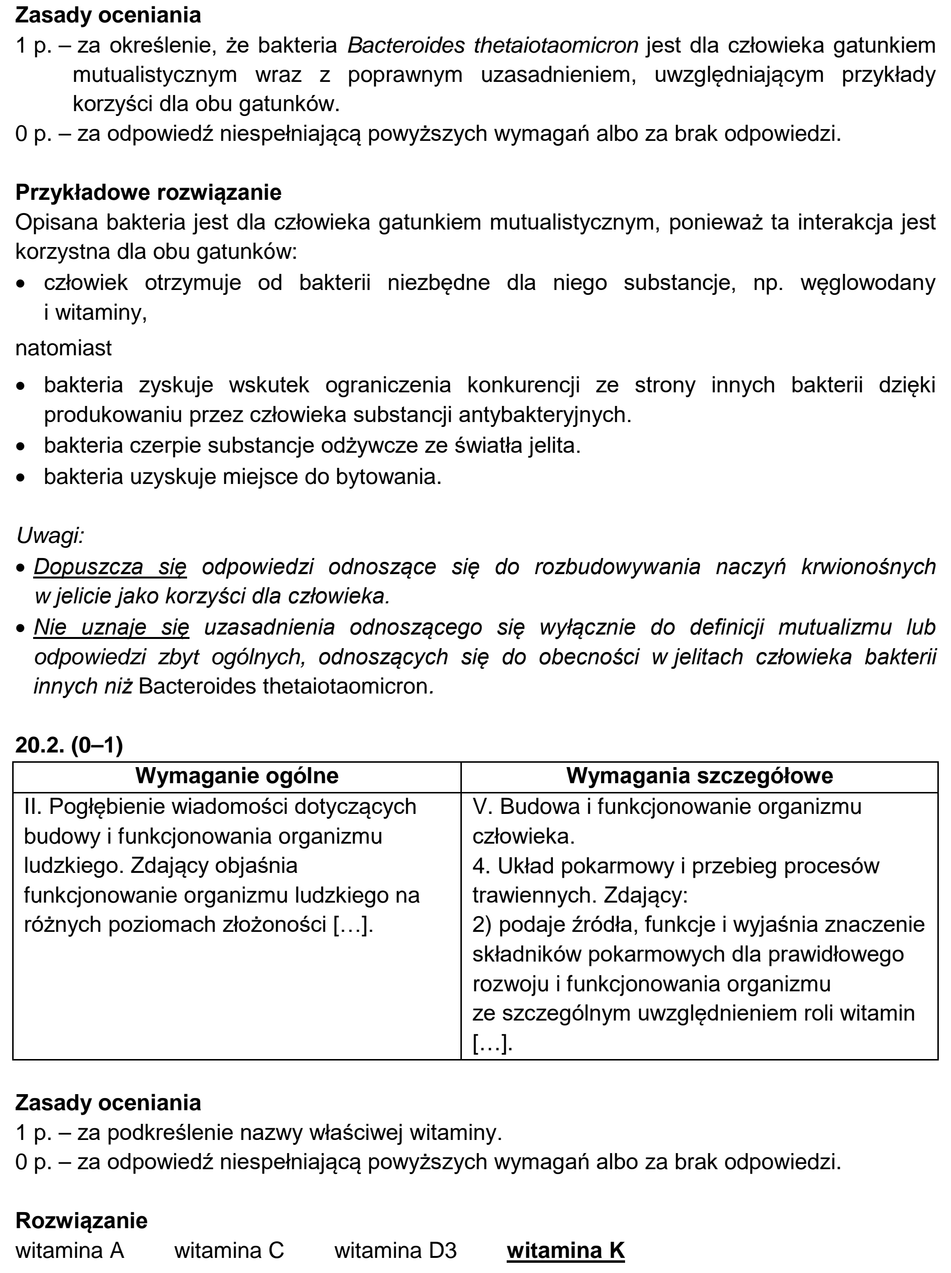 Matura, maj 2020, odpowiedź do zadania 20.1