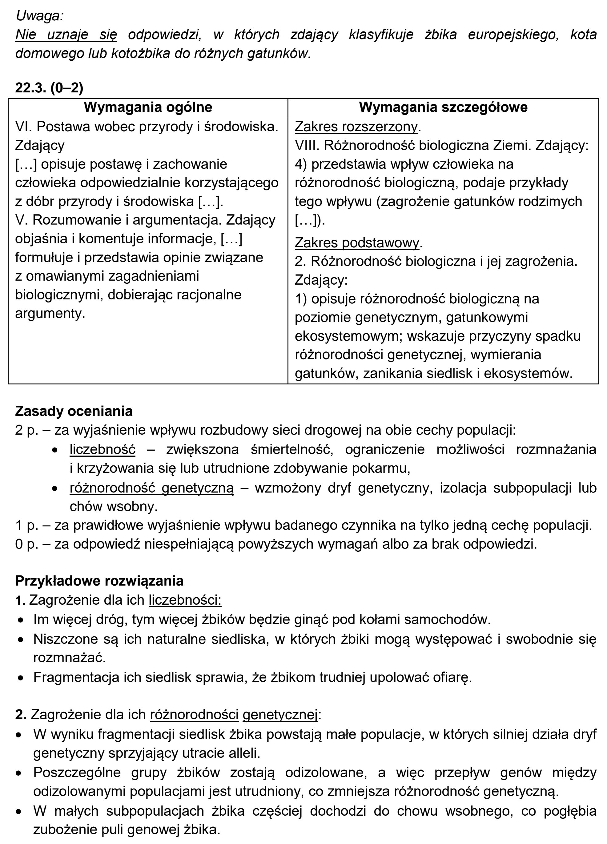 Matura, maj 2020, odpowiedź do zadania 22.1, fragment 2