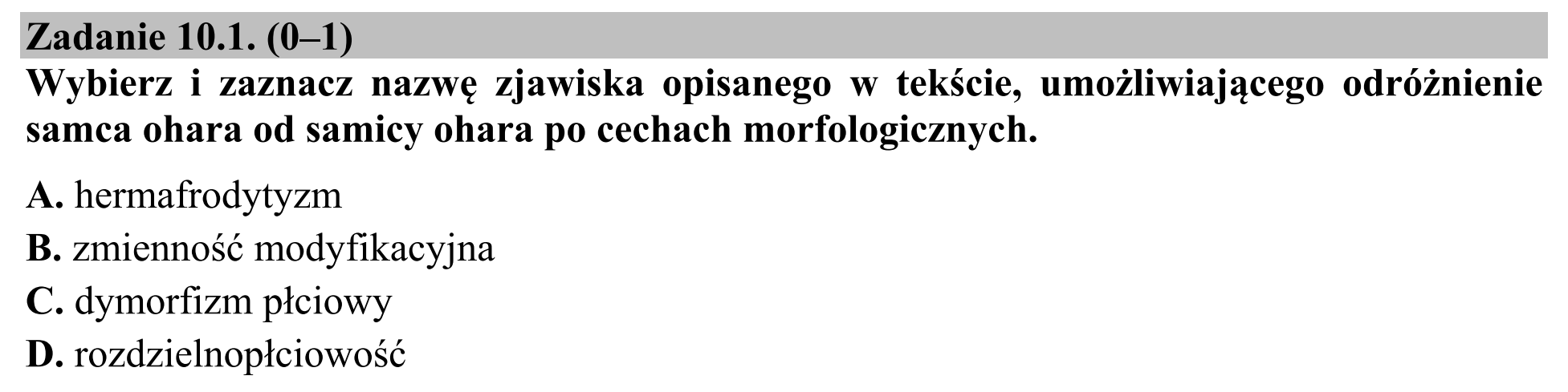Matura, maj 2020, zadanie 10.1