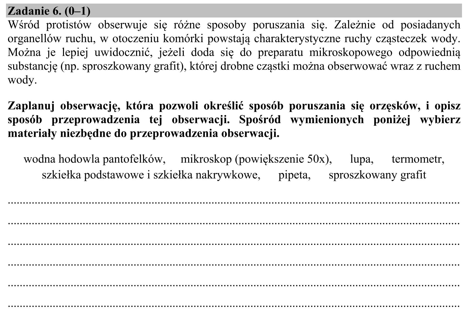 Matura, maj 2020, zadanie 6