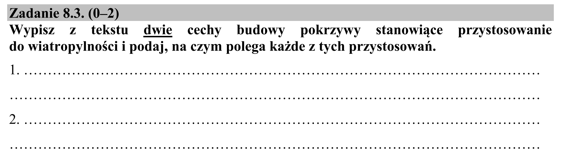 Matura, maj 2020, zadanie 8.3
