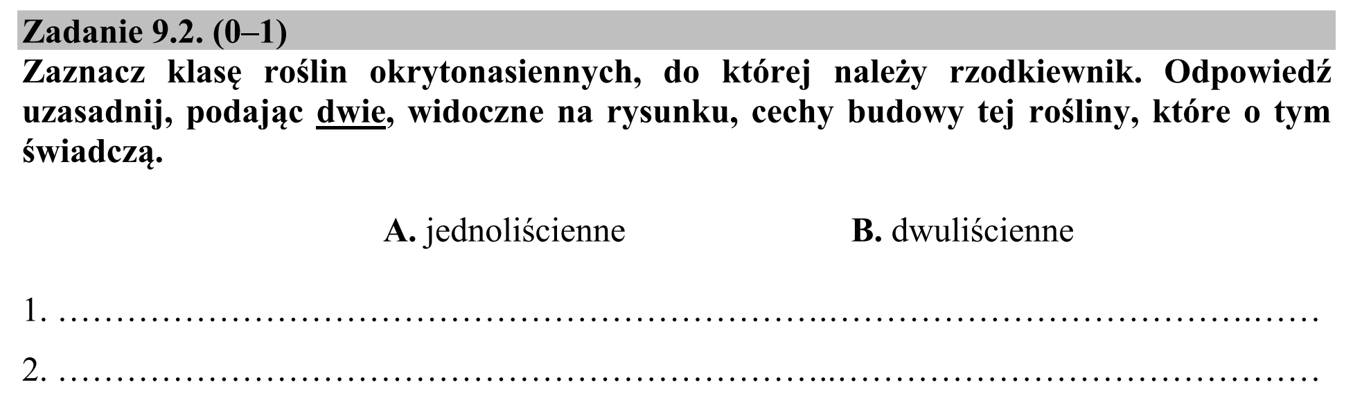 Matura, maj 2020, zadanie 9.2