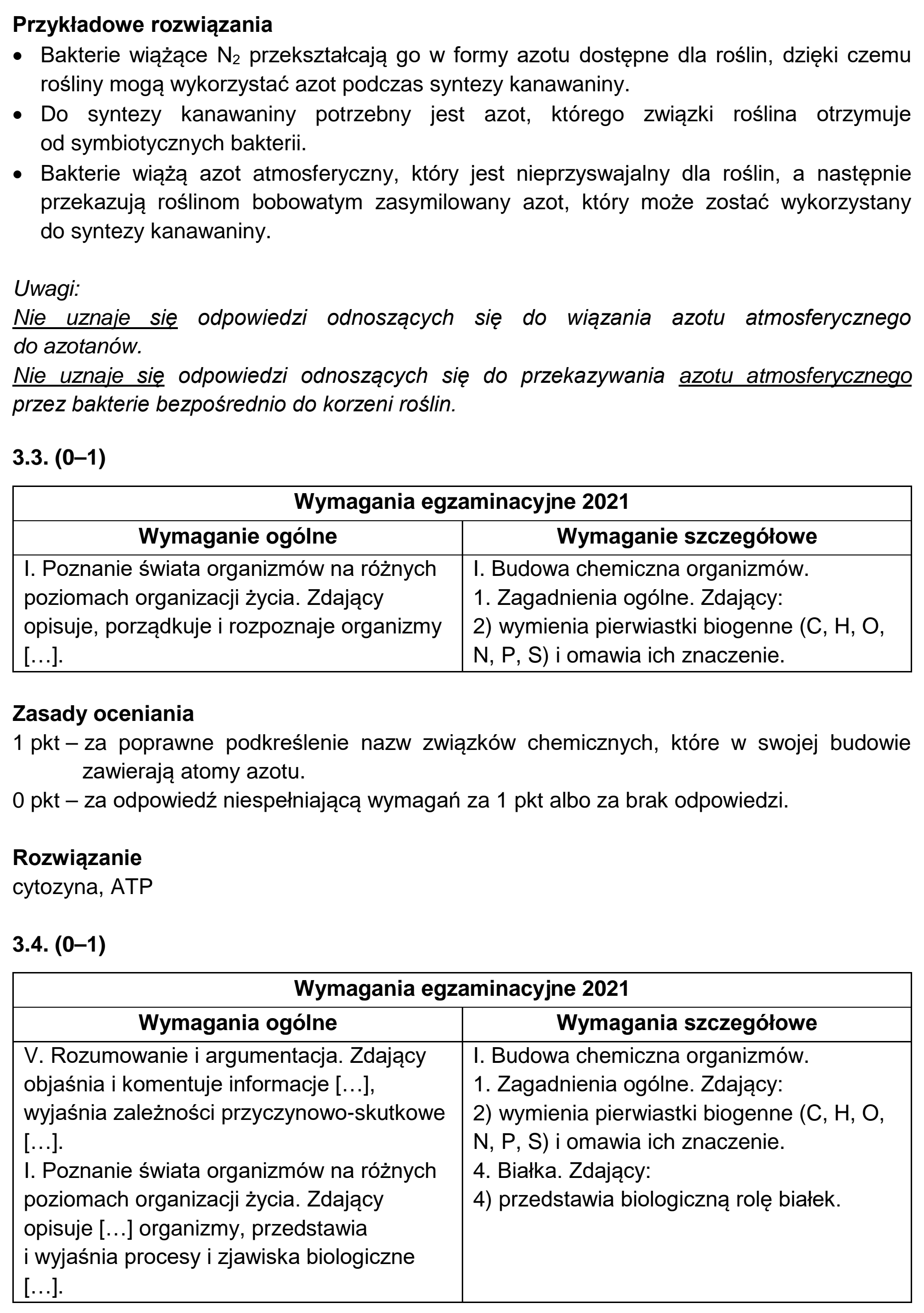 Matura, maj 2021, odpowiedź do zadania 3.1, fragment 2