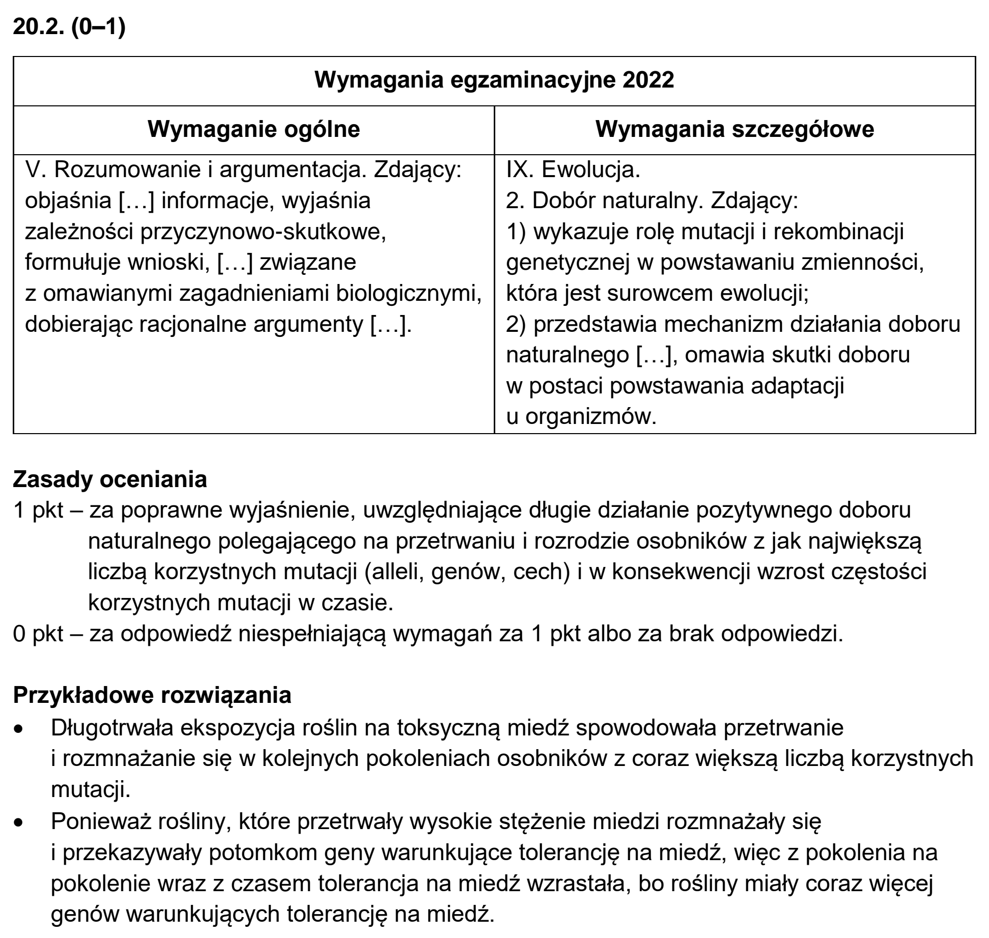 Matura, maj 2022, odpowiedź do zadania 20.1, fragment 2