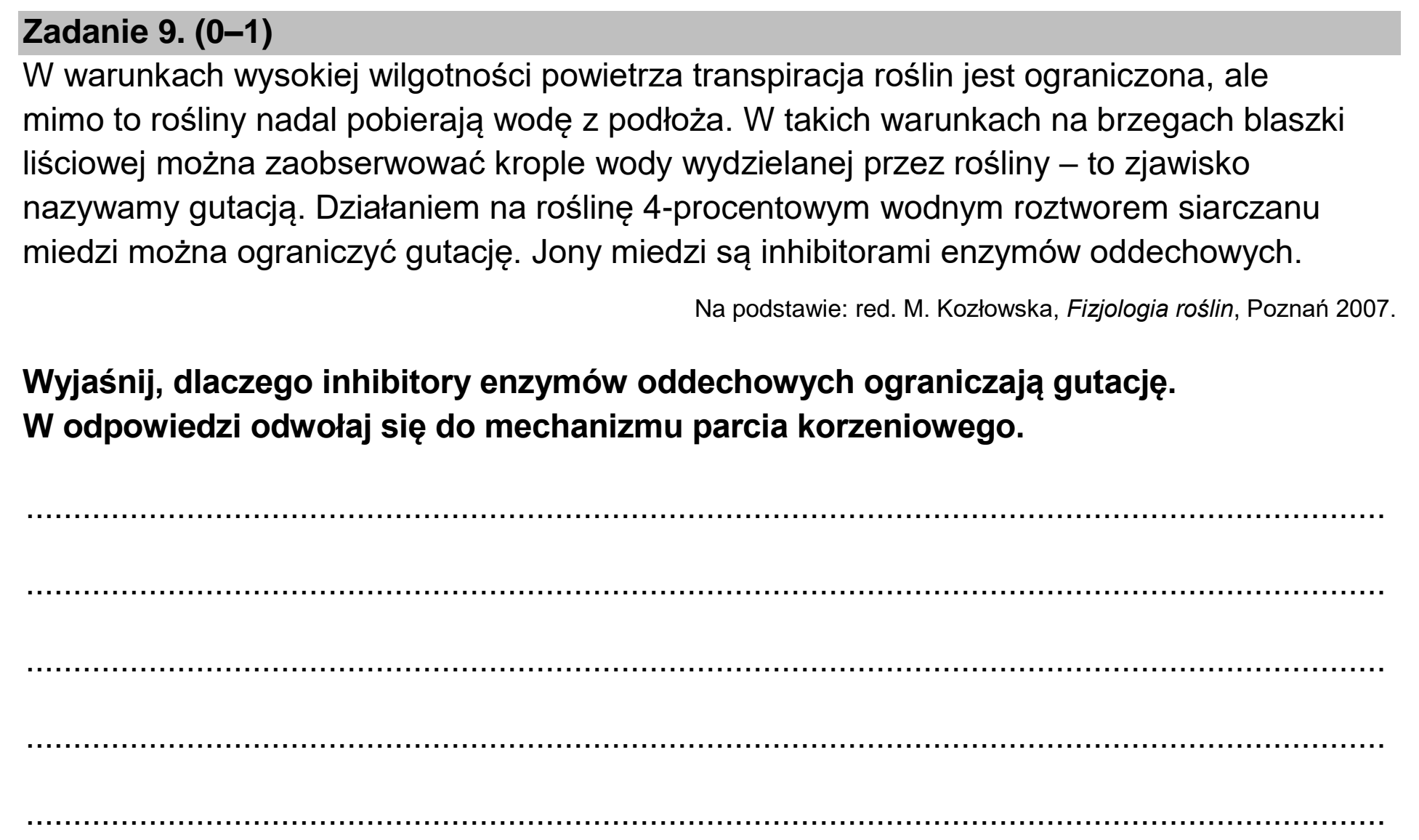 Matura, maj 2022, zadanie 9
