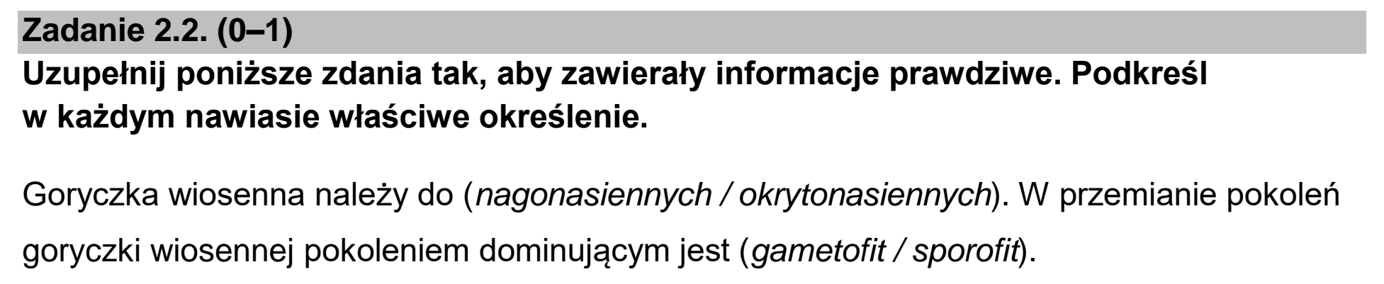 Matura, maj 2023, zadanie 2.2