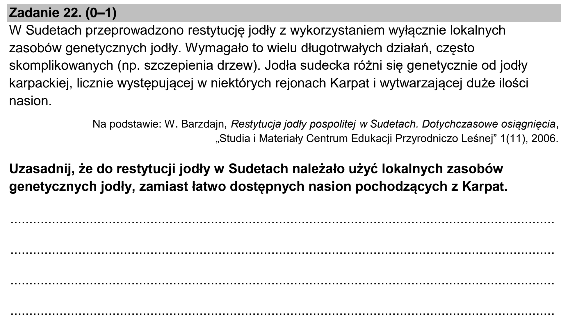 Matura, maj 2024, zadanie 22
