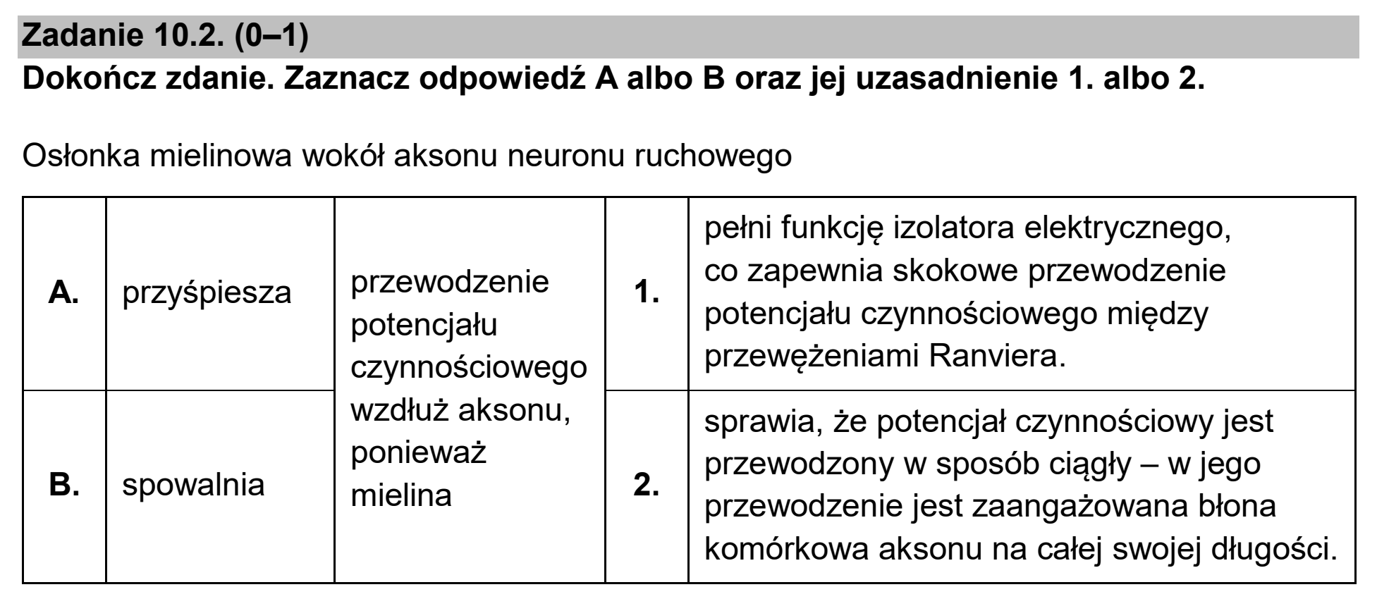 Matura, maj 2025, zadanie 10.2