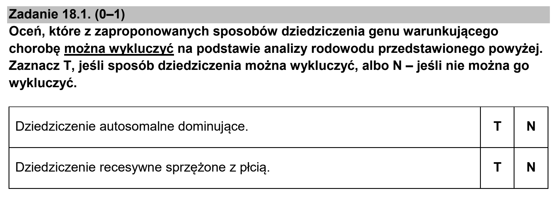 Matura, maj 2026, zadanie 18.1